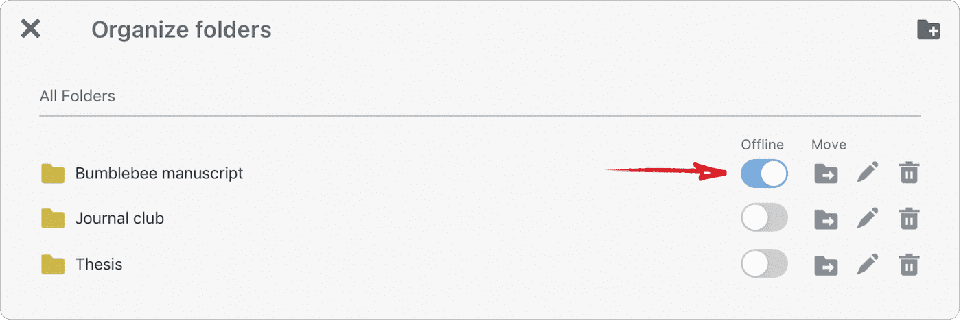 Automatically download PDFs in a folder for offline use